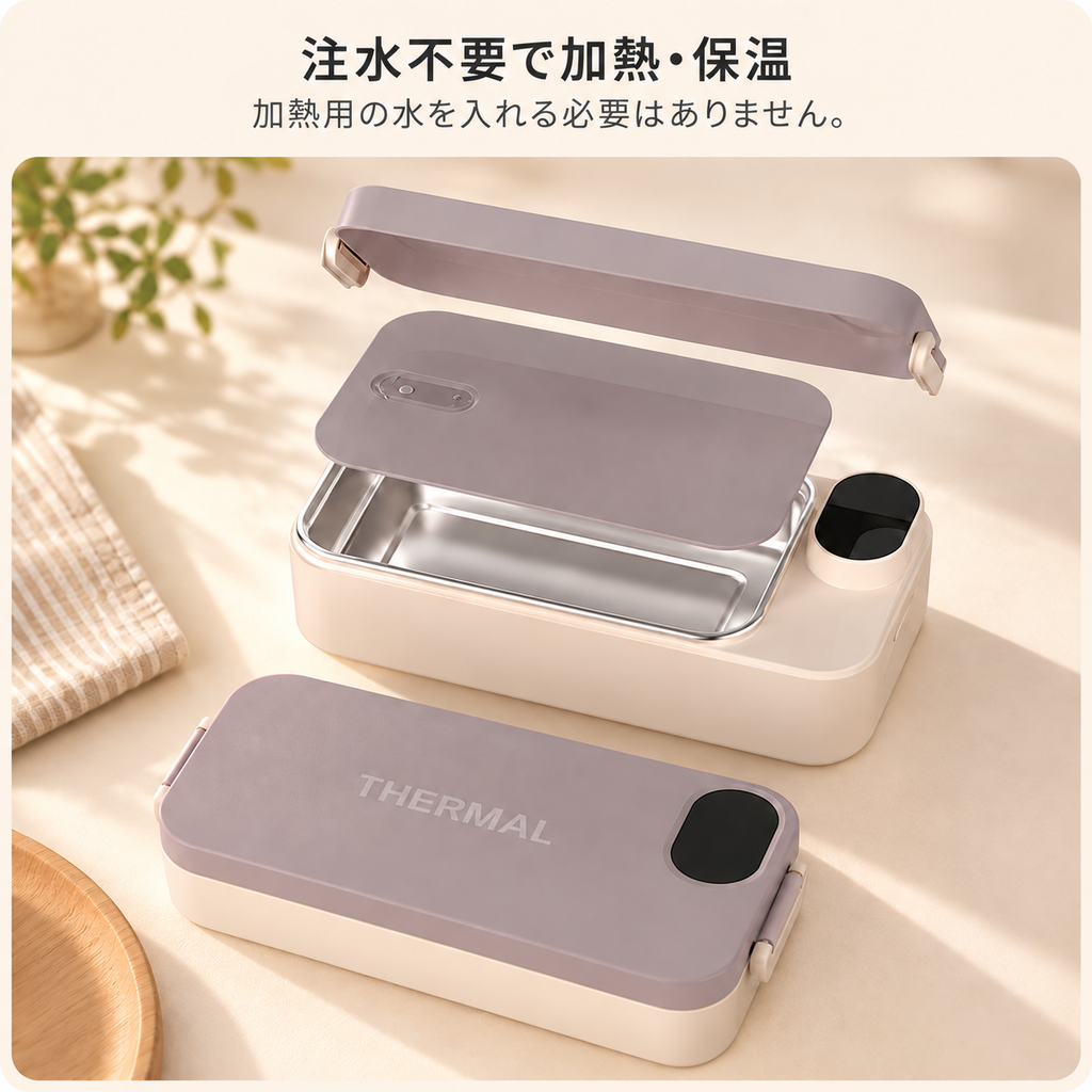 ほっとランチ｜お弁当派のあなたへ。レンジ待ちせず温かい昼食を楽しめる充電式ランチボックス